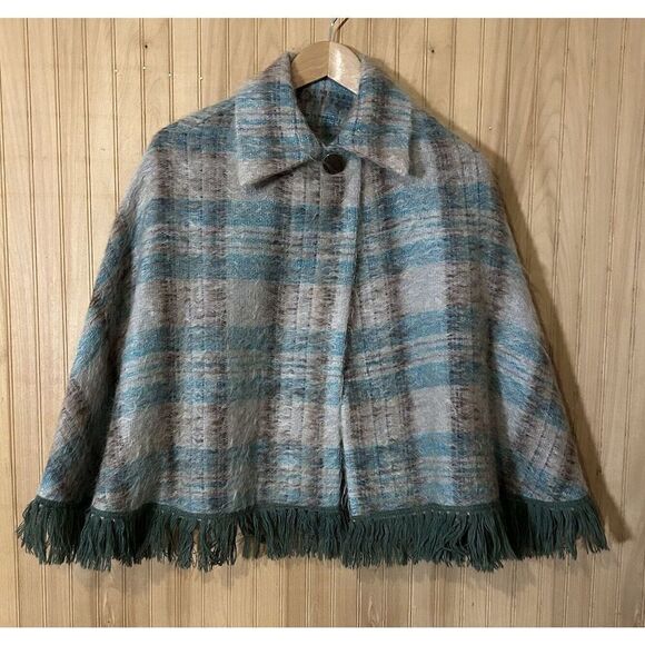 Rannoch Designs Vintage Mohair Wool Poncho Jacket Size OS - Picture 1 of 4